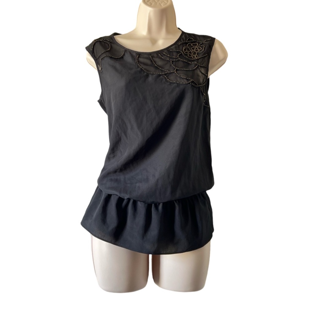 The Limited Charcoal Sleeveless Blouse